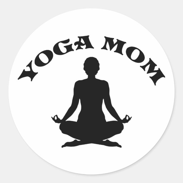Yoga-Mama Runder Aufkleber (Vorderseite)