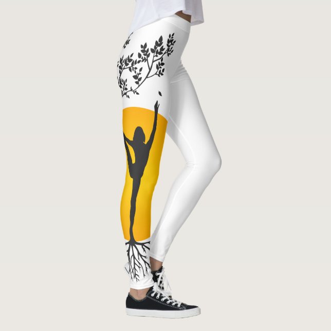 Yoga Mama Tree of Life Sun Silhouette Leggings (Rechts)