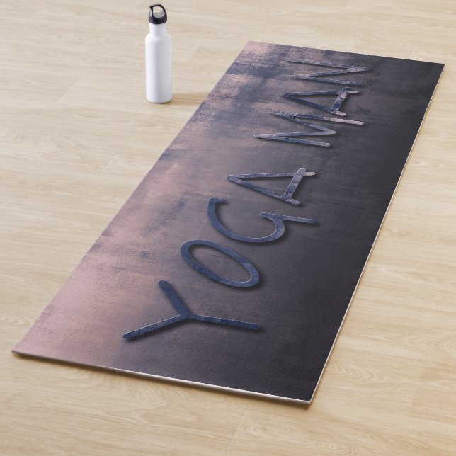 Yoga Man Blue Mallow rustikal Yogamatte (Beispiel)