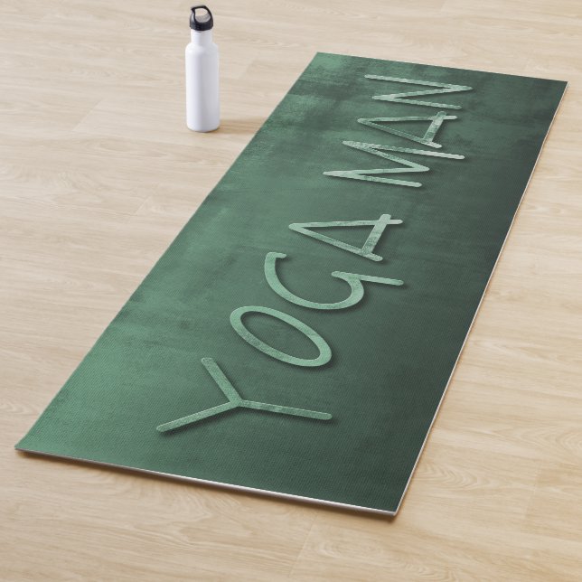 Yoga Man green rustic Yogamatte (Beispiel)