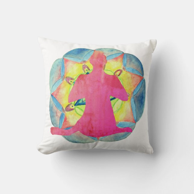 Yoga Mandala Art Cushion Kissen (Vorderseite)