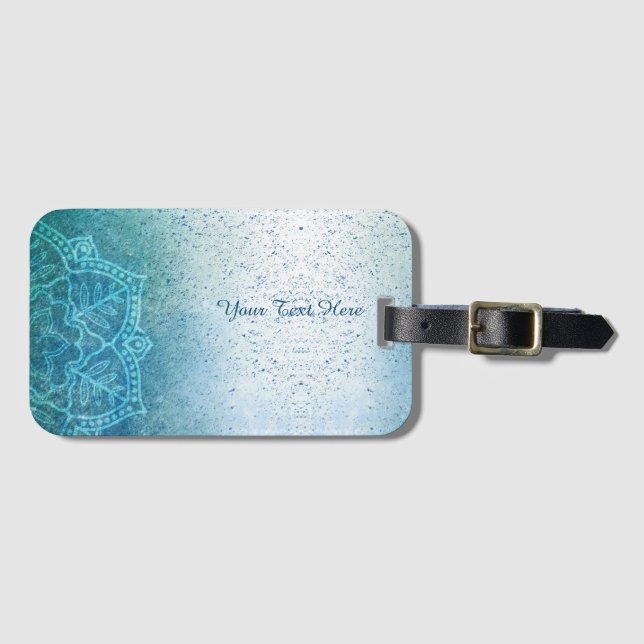 Yoga Mandala Boho Geist Körper Seele Gepäckanhänger (Vorderseite (Horizontal))