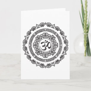 Yoga-Mandala Om-Symbol Buddha-Yogi-Geschenk Karte