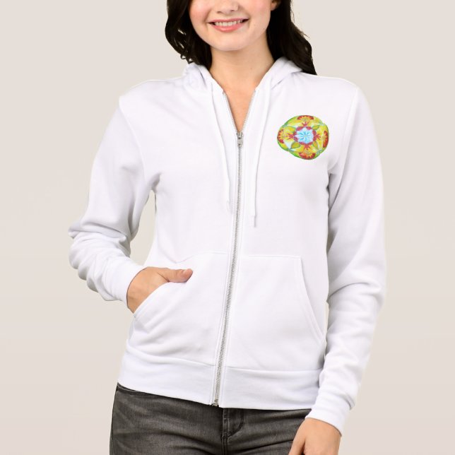 Yoga Mandala Women's American Apparel Hoodie (Vorderseite)