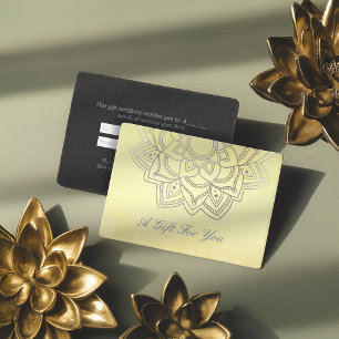 YOGA & Massage Geschenkgutschein Black Gold Mandal Rabattkarte