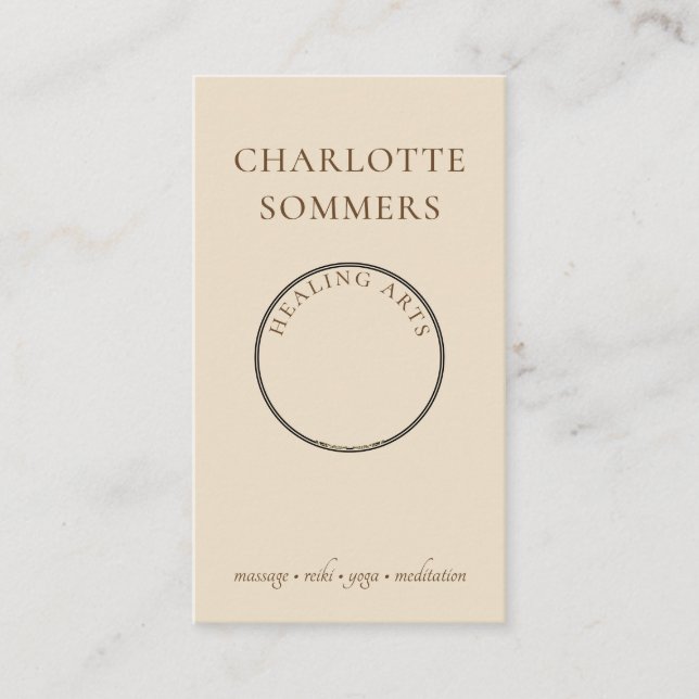 Yoga Massage Henna Hands Visitenkarte (Vorderseite)