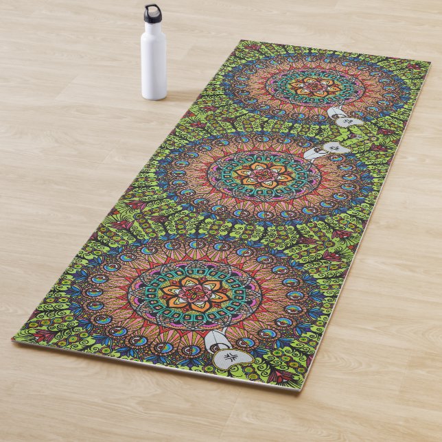 Yoga Mat 2 "Phi" (handgezeichnet, farbig) Yogamatte (Beispiel)