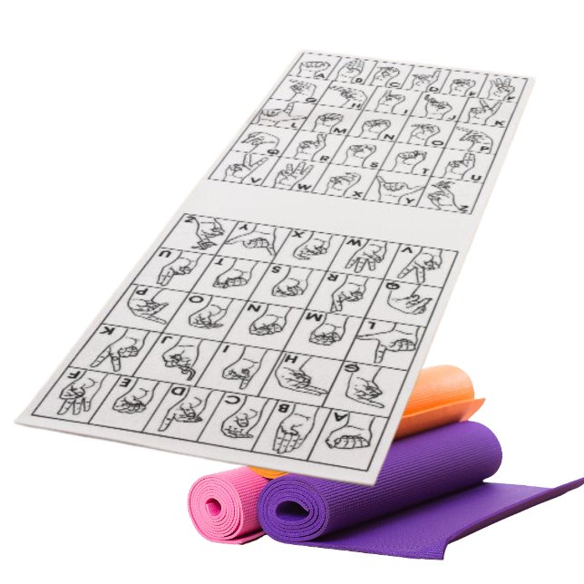 Yoga Mat American Sign Language ASL Alphabet Yogamatte (Von Creator hochgeladen)