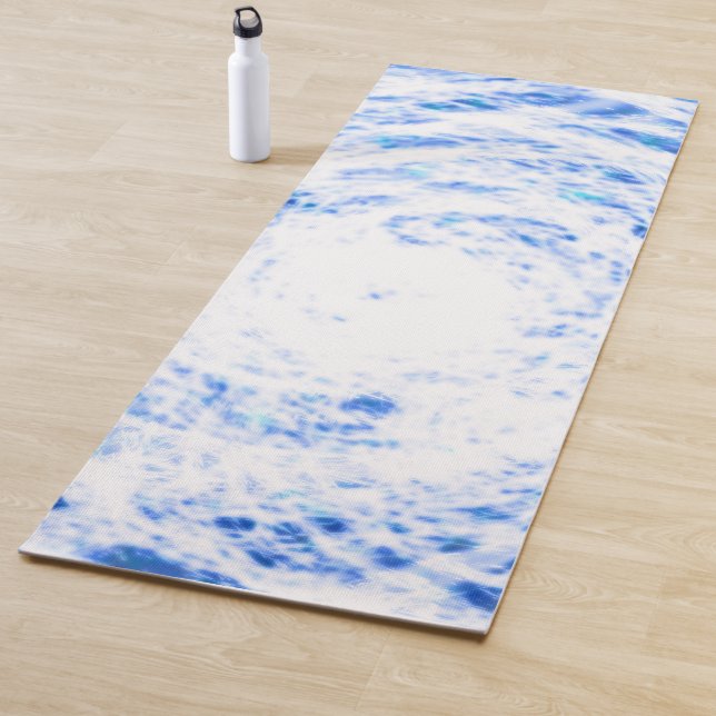 Yoga Mat, blau-weiß-Gefärbte Krawatte Yogamatte (Beispiel)