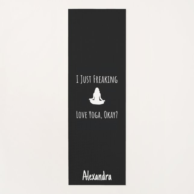 Yoga Mat Cool Fun Funny Yogi Joke Typography Humor Yogamatte (Vorderseite)
