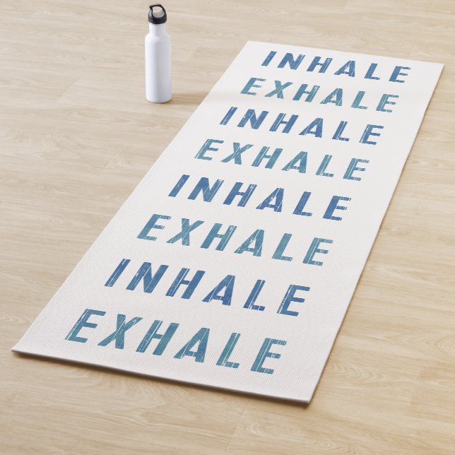 Yoga Mat, inhalativ, exhale, atmen Zitat Yogamatte (Beispiel)