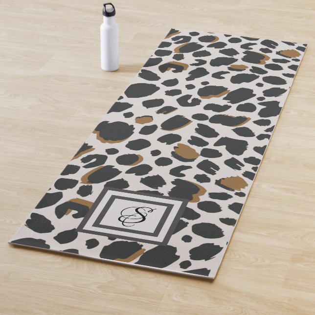 Yoga Mat - Leopard-Druck mit Monogramm Yogamatte (Beispiel)