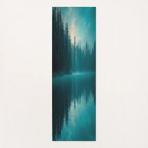 Yoga Mat mit misty Lake
