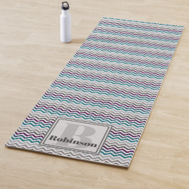Yoga Mat - Mit Monogramm Zickzack Zigzag Yogamatte