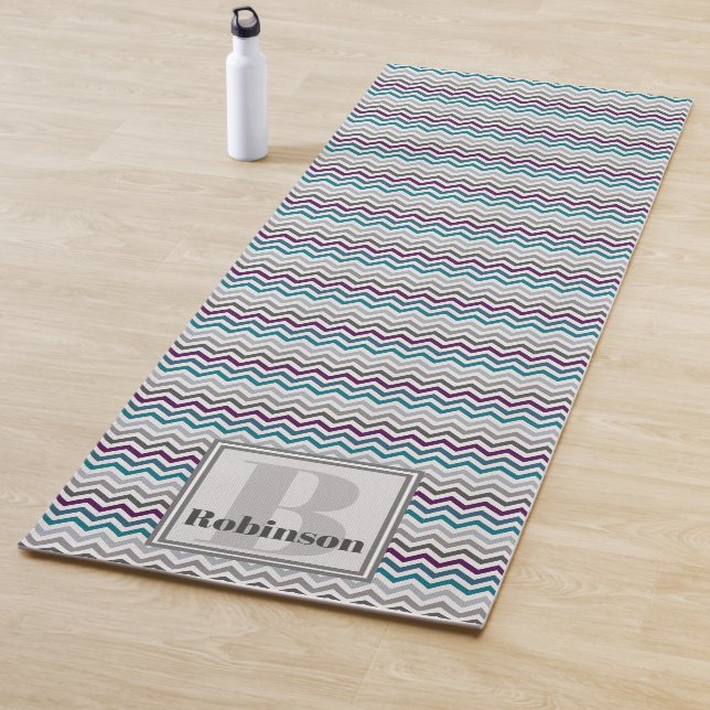 Yoga Mat - Mit Monogramm Zickzack Zigzag Yogamatte (Beispiel)