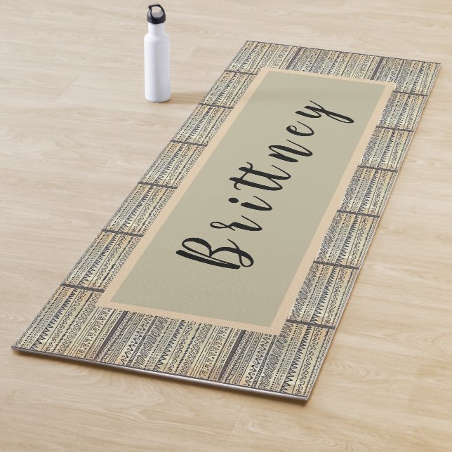 Yoga Mat-Muster in Weiß und Schwarz Yogamatte (Beispiel)