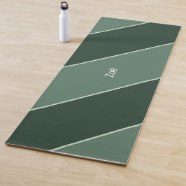Yoga Mat - Personalised Green Stripes Pattern Yogamatte