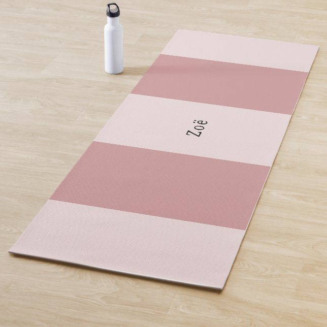 Yoga Mat - Personalised Pink Stripes Pattern Yogamatte (Beispiel)