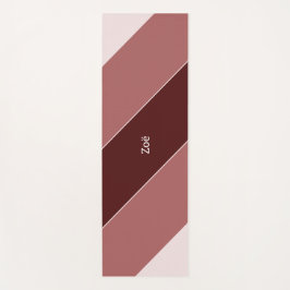 Yoga Mat - Personalised Pink Stripes Pattern Yogamatte