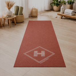 Yoga Mat | Stylish Geometric Initial Monogram Yogamatte