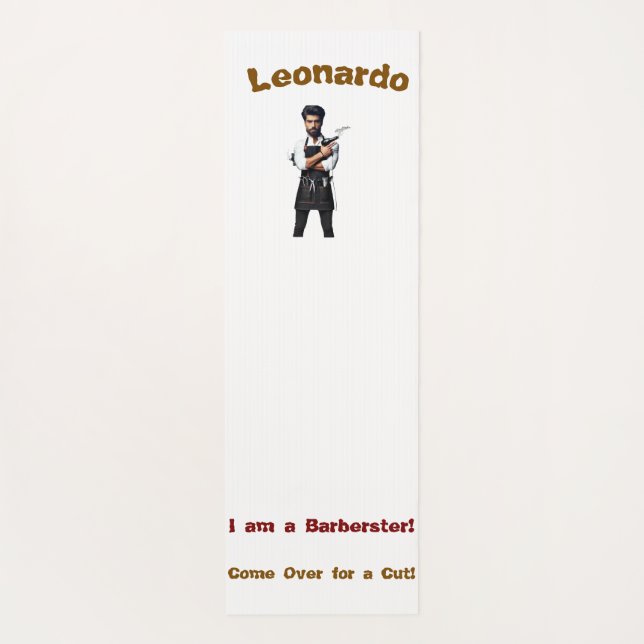 Yoga Mats & Fitness Gear Barber Theme Yogamatte (Rückseite)