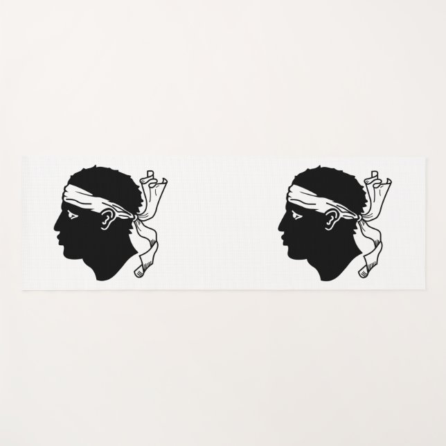 Yoga Mats mit der Flagge von Korsika Yogamatte (Vorderseite (Horizontal))