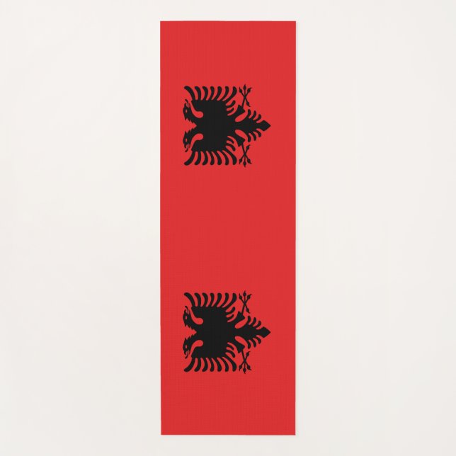 Yoga Mats mit Flagge Albaniens Yogamatte (Vorderseite)