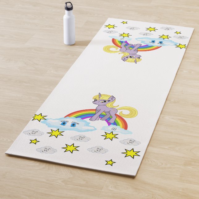 Yoga Mats Yoga Pony Rainbow Happy Clouds Stars Yogamatte (Beispiel)