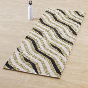 Yoga Mats Yoga Schwarz-weiß und Gold Yogamatte