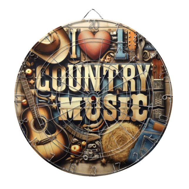 Yoga-Matte mit Country-Musik. Dartscheibe (vorne)
