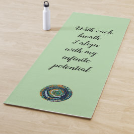 Yoga-Matte mit Portal/Mantra Originalkunst Yogamatte