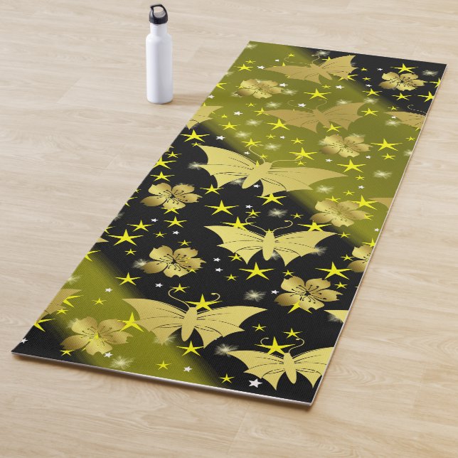 Yoga, Matte, Muster, farbig, Sport, Spiel, Gold, Yogamatte (Beispiel)