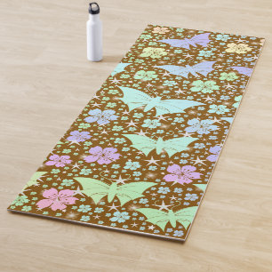 Yoga, Matte, Muster, farbig, Sport, Spiel, Gold, Yogamatte