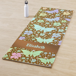 Yoga, Matte, Muster, farbig, Sport, Spiel, Gold, Yogamatte