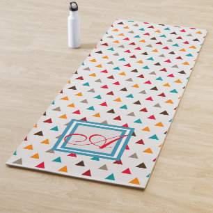 Yoga-Matte - Personalisierte Monogramm-Dreiecke Yogamatte