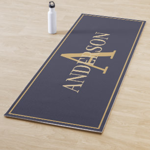 Yoga-Matte - Personalisierter Monogramm-Name Lila  Yogamatte