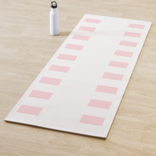 Yoga-Matten Rosa & Weiß gestreift Yogamatte