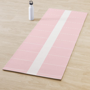 Yoga-Matten Rosa & Weiß gestreift Yogamatte