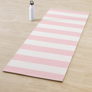 Yoga-Matten Rosa & Weiß gestreift Yogamatte