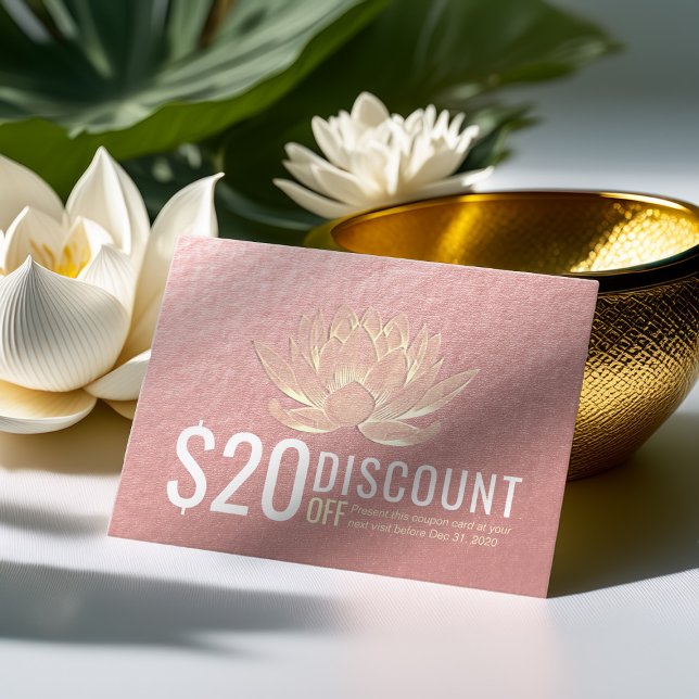 YOGA Mediation Discount Coupon Treue Gold Lotus (Von Creator hochgeladen)