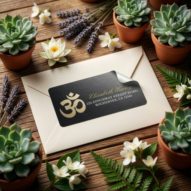 Yoga Mediation Instructor Adressaufkleber (Von Creator hochgeladen)