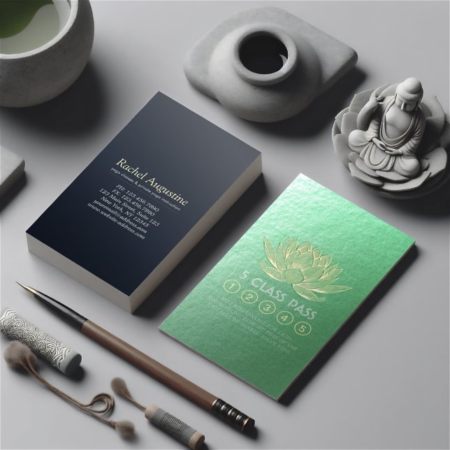 Yoga Mediation Instructor Class Pass Loyalität Treuekarte (Von Creator hochgeladen)