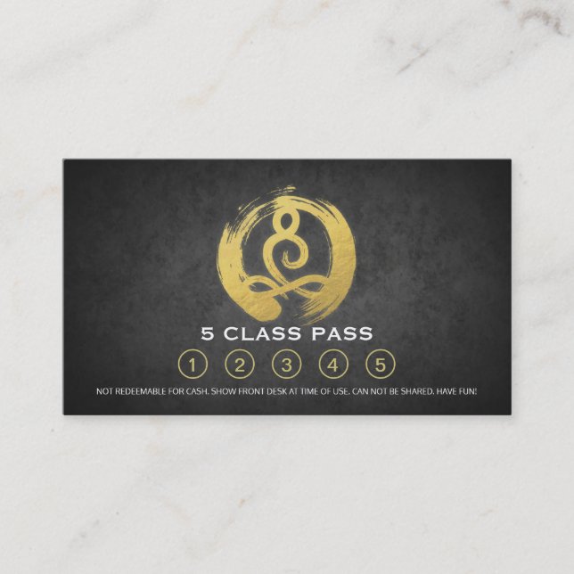 Yoga Mediation Instructor Class Pass Loyalty Card Treuekarte (Vorderseite)