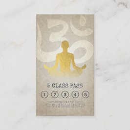 Yoga Mediation Instructor Class Pass Loyalty Card Treuekarte