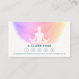 Yoga Mediation Instructor Class Pass Loyalty Card Treuekarte