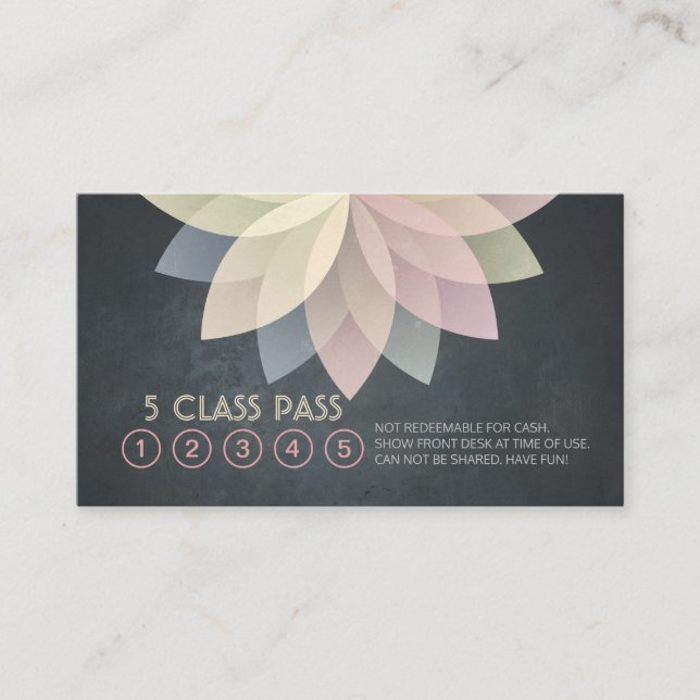 Yoga Mediation Instructor Class Pass Loyalty Card Treuekarte (Vorderseite)