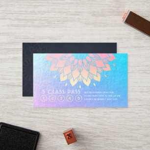 Yoga Mediation Instructor Class Pass Loyalty Card Treuekarte