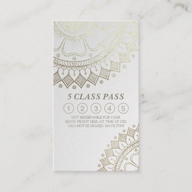 Yoga Mediation Instructor Class Pass Loyalty Card Treuekarte (Vorderseite)