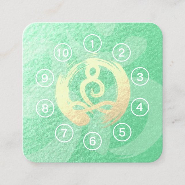 Yoga Mediation Instructor Class Pass Loyalty Card Treuekarte (Vorderseite)
