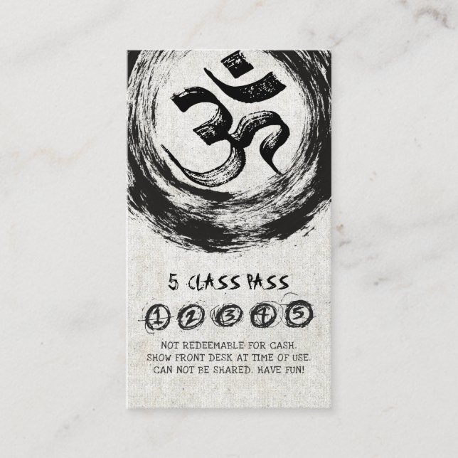 Yoga Mediation Instructor Class Pass Loyalty Card Treuekarte (Vorderseite)